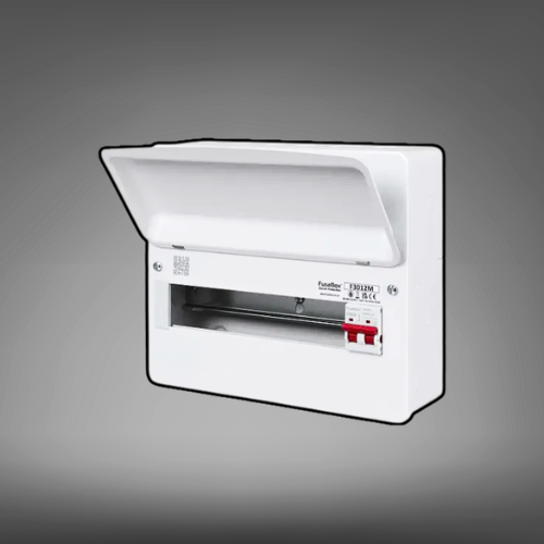 12 Way Metal Consumer Unit c/w 100A Main Switch