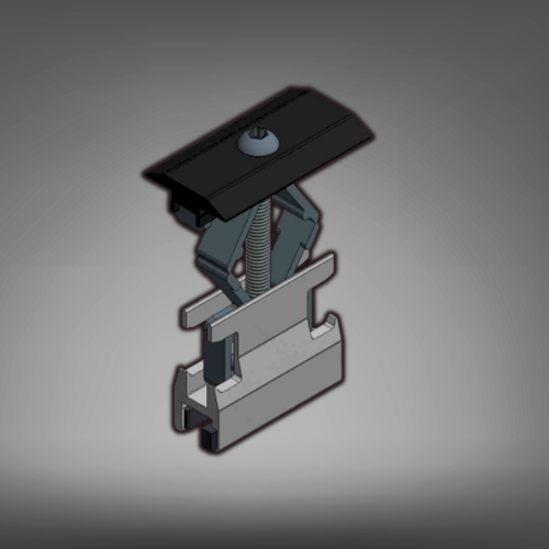 Van Der Valk Aluminium Mid Clamp Alu Profile 28-50mm - Black