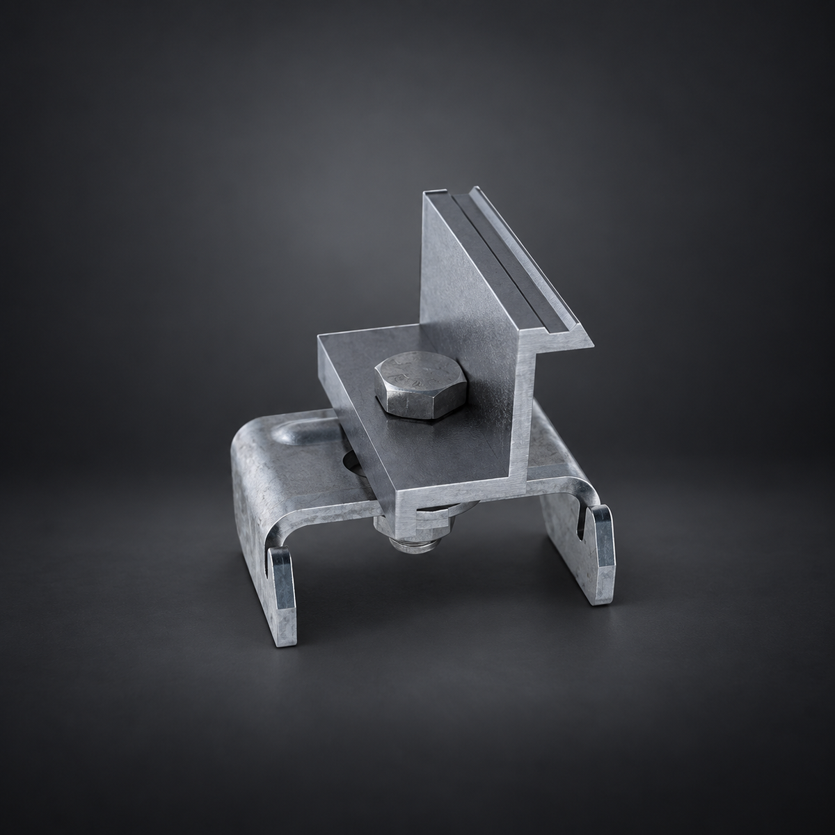 Solarport 35mm End Clamps - Hex Bolt on a dark studio background
