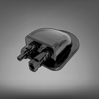 Double Cable Entry Gland With MC4 Compatible Connectors - Black