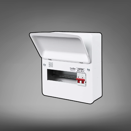 8 Way Metal Consumer Unit c/w 100A Main Switch