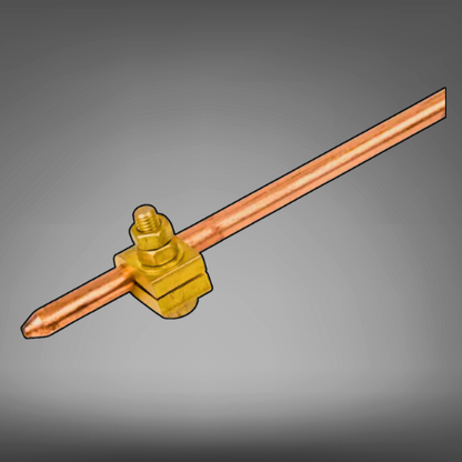 Earth Rod 1200mm x 9.5mm & Clamp