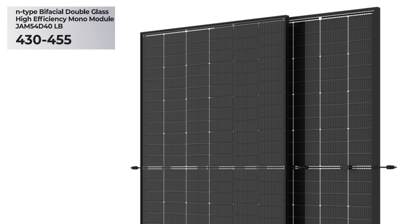 455W JA Solar | N-type Double Glass | Bifacial LB Traceable | Black Frame