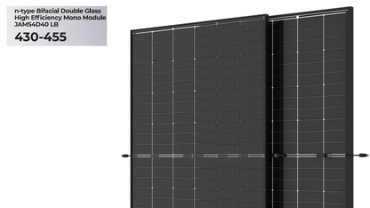 455W JA Solar | N-type Double Glass | Bifacial LB Traceable | Black Frame