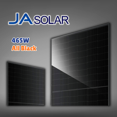 465W JA Solar N-type | Double Glass Monofacial | MC4 Connectors | All Black