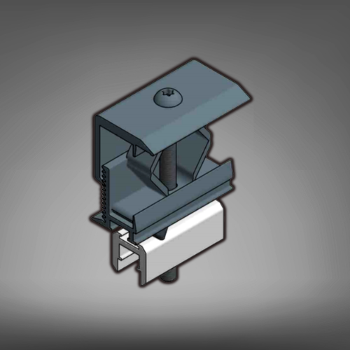 Van Der Valk Aluminium End Clamp Aluminium Profile 28-50mm - Black