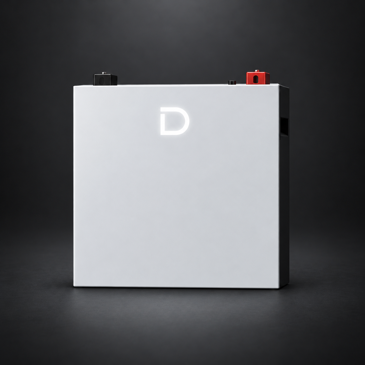 Dyness DL5.0C Pro 5.12kWh battery on a dark studio background