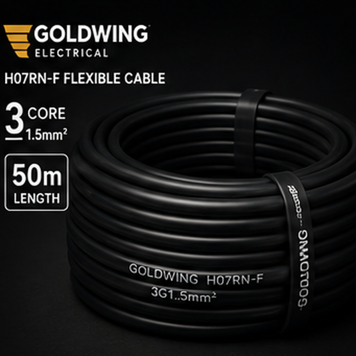 Goldwing H07RN-F 1.5mm² 3 core 50m full-frame product image
