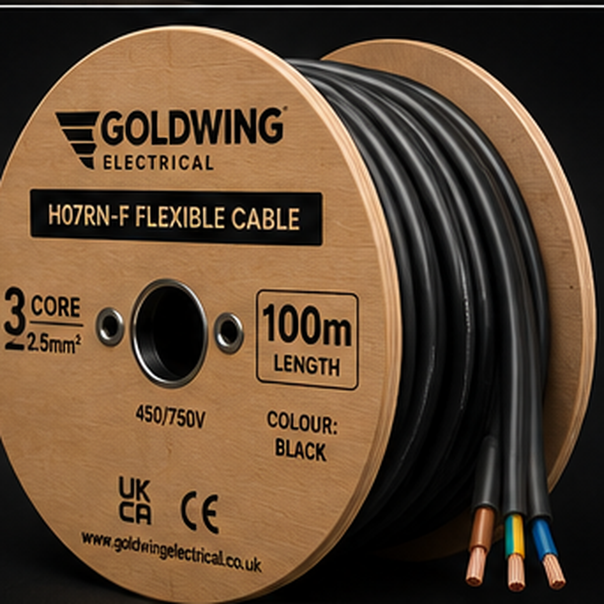 Goldwing H07RN-F 2.5mm² 3 core 100m full-frame product image