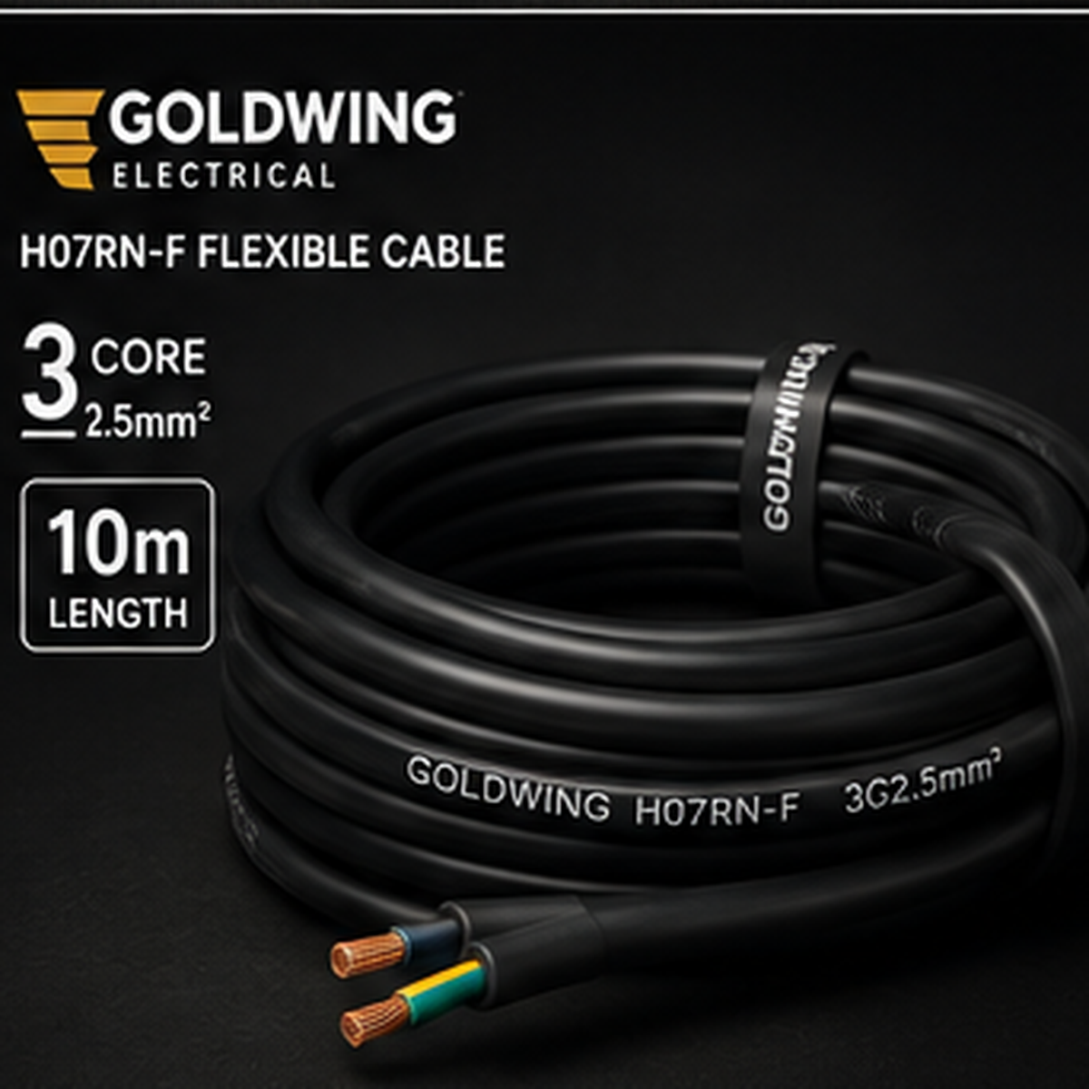 Goldwing H07RN-F 2.5mm² 3 core 10m full-frame product image