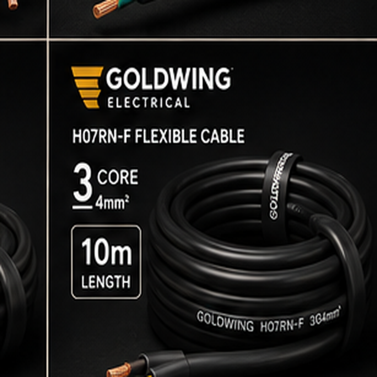 Goldwing H07RN-F 4mm² 3 core 10m full-frame product image