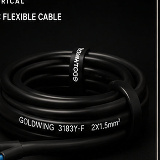 Goldwing PVC flex black 2 core 1m full-frame product image