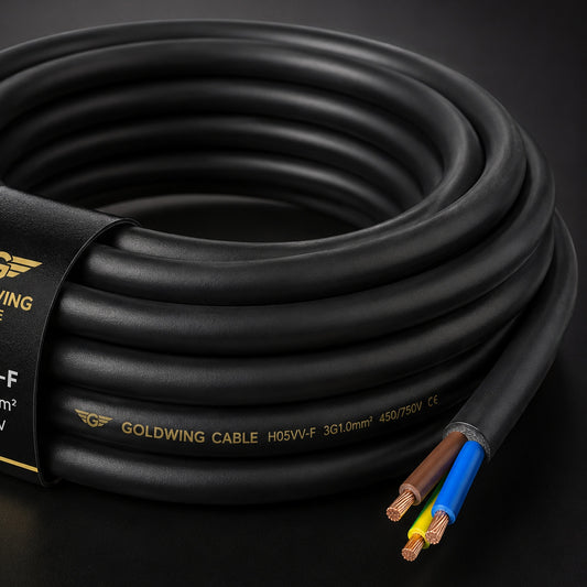 Goldwing PVC flex black 3 core 1m full-frame product image