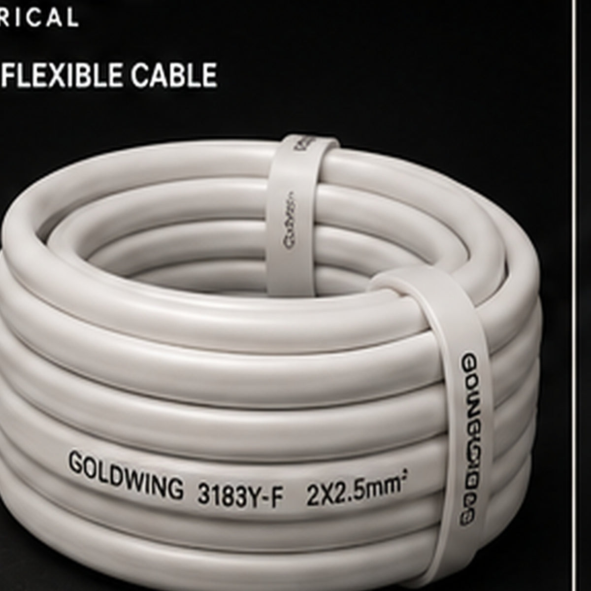 Goldwing PVC flex white 2 core 50m full-frame product image