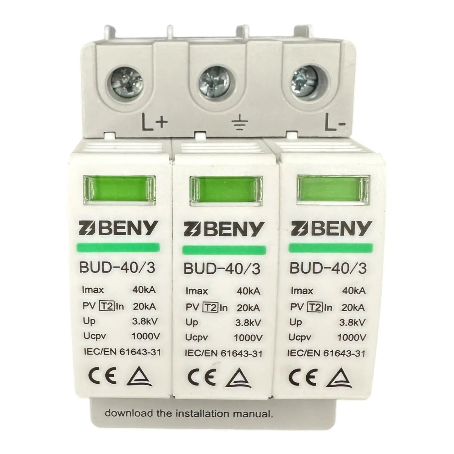 Surge Protection Device Type 2 Solar Panel 1000V DC Voltacon