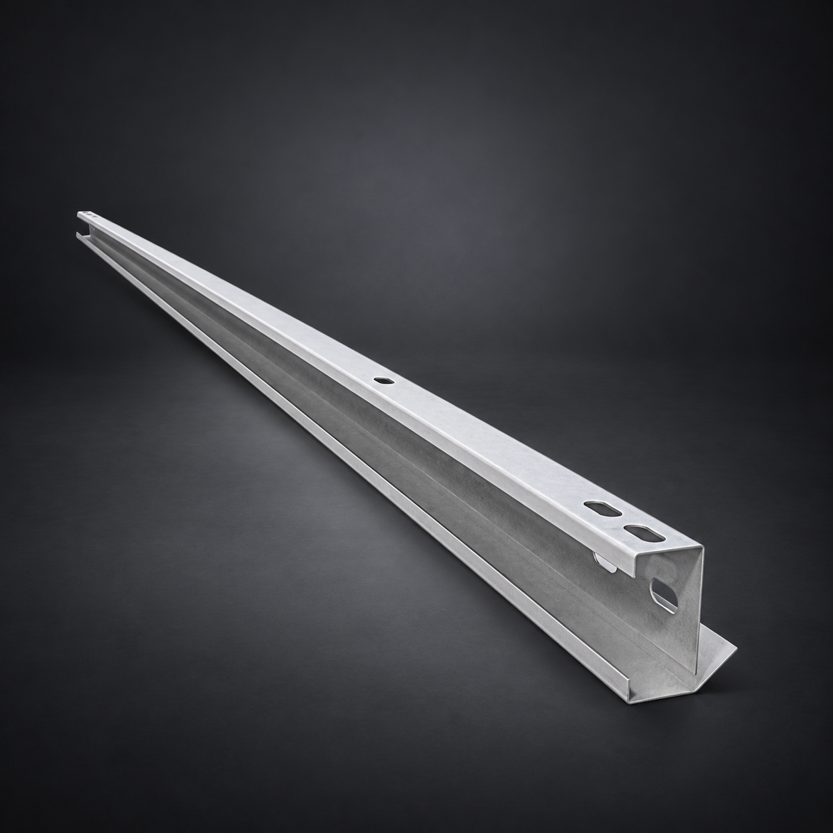 Solarport Gm Purlin 80x40x1.45 2490L on a dark studio background